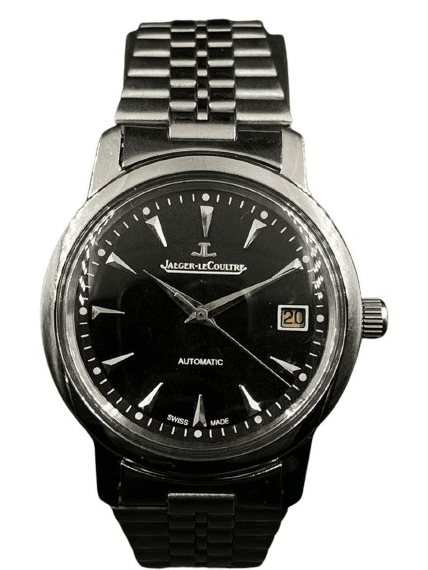 Jaeger-LeCoultre Automatic Men?s Watch ? Stainless Steel, Black Dial, Swiss-Made, Date Display