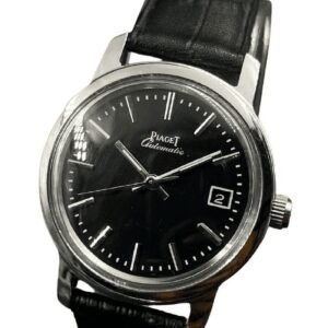 Piaget Men's Automatic Watch ? Classic Black Dial with Leather Strap