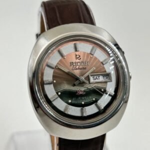 Vintage Ricoh Sakura Men's Automatic Watch ? 21 Jewels, Day & Date Display, Leather Strap